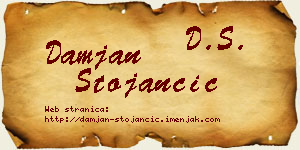 Damjan Stojančić vizit kartica